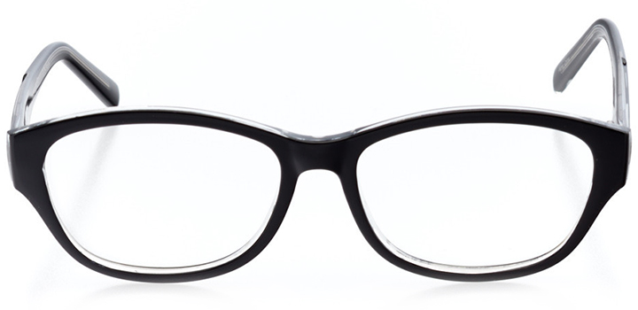 prague: women's cat eye eyeglasses in black - front view