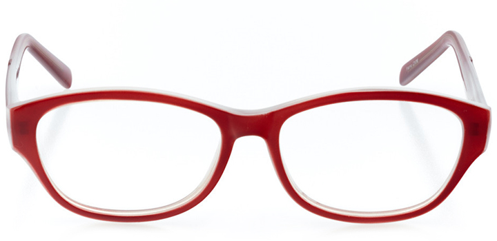 prague: women's cat eye eyeglasses in red - front view