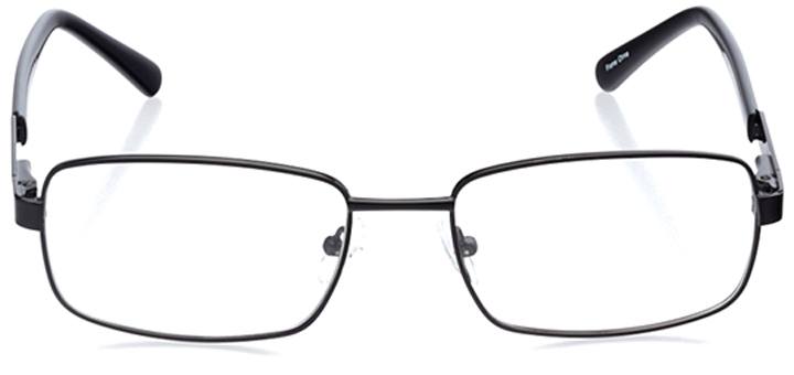monza: men's rectangle eyeglasses in black - front view