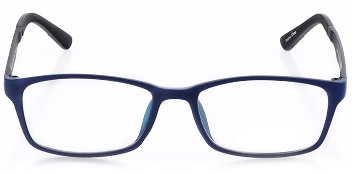 la jolla: men's rectangle eyeglasses in blue - front view