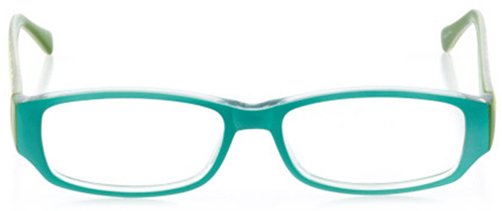virginia beach: women's rectangle eyeglasses in blue - front view