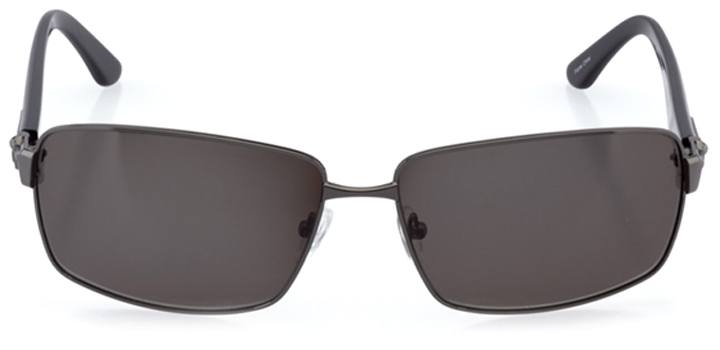 patras: men's rectangle sunglasses in gray - front view