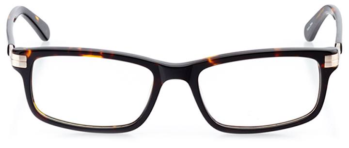 scottsdale: men's rectangle eyeglasses in tortoise - front view