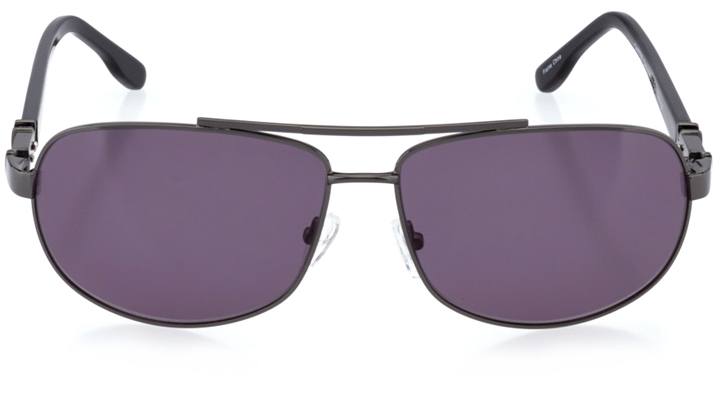 trondheim: men's rectangle sunglasses in gray - front view