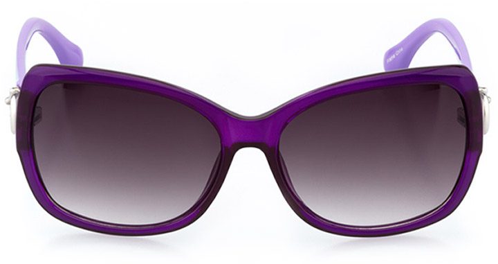 andria: women's butterfly sunglasses in purple - front view