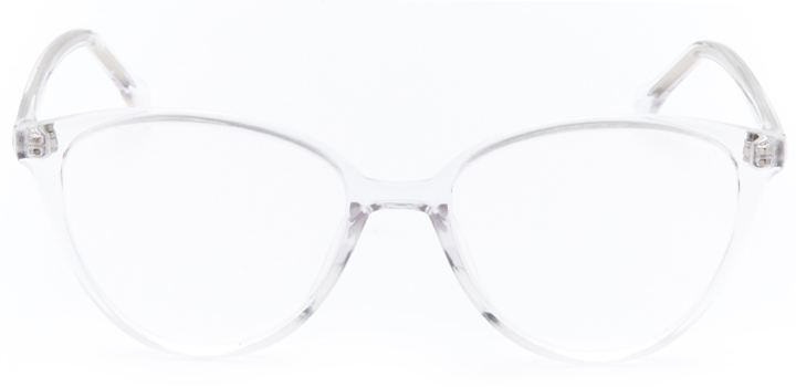 central park: women's cat eye eyeglasses in crystal - front view