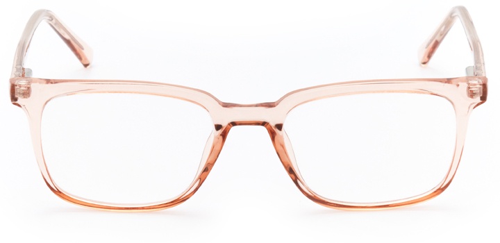 golden gate: women's rectangular eyeglasses in pink - front view