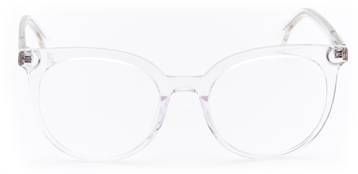 rennes: women's round eyeglasses in crystal - front view