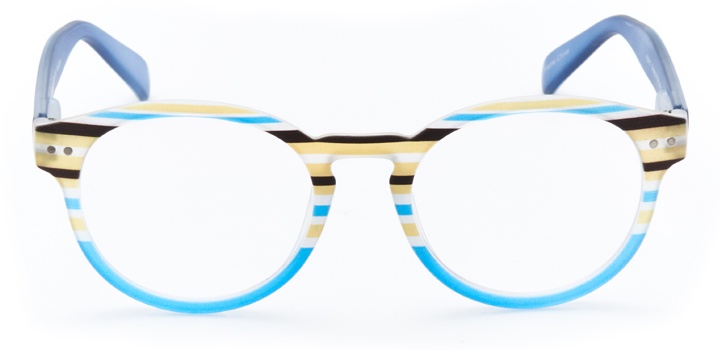 pessac: women's round eyeglasses in blue - front view