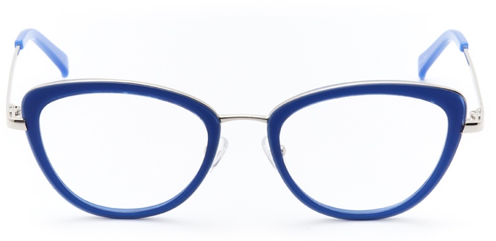 saint-servan: women's cat eye eyeglasses in blue - front view