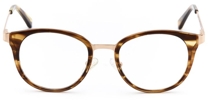 kilwinning: women's round eyeglasses in brown - front view
