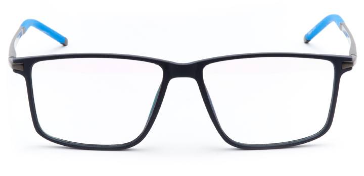 st. david's: men's square eyeglasses in blue - front view