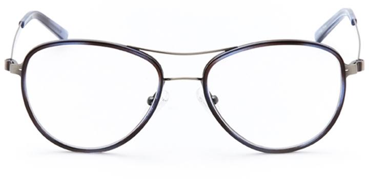 bayside: women's aviator eyeglasses in blue - front view