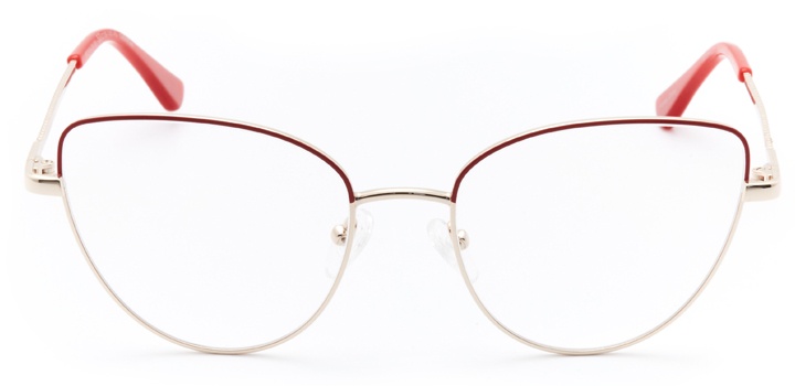 mulhouse: women's cat eye eyeglasses in red - front view