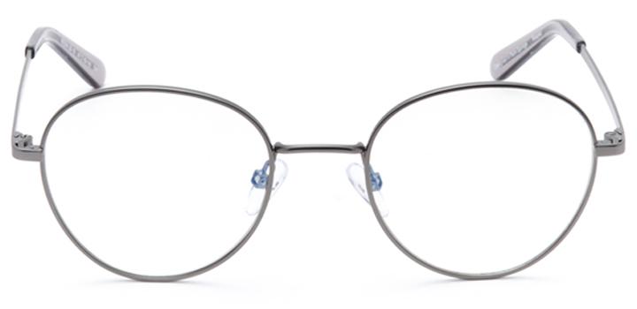 lyon: women's round eyeglasses in gray - front view