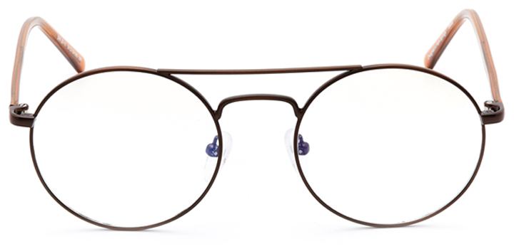 ferndale: round eyeglasses in brown - front view