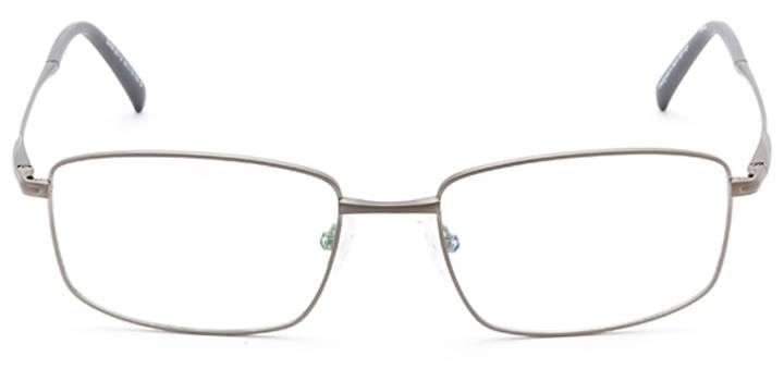 chur: men's rectangular eyeglasses in silver - front view