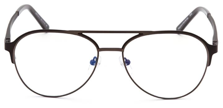 milford haven: men's aviator eyeglasses in gray - front view
