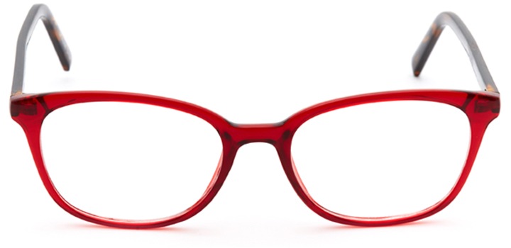 eiffel tower: women's oval eyeglasses in red - front view