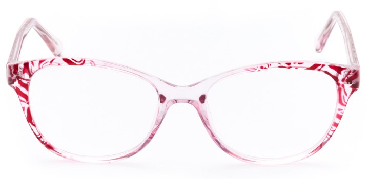 pisa: women's cat eye eyeglasses in pink - front view