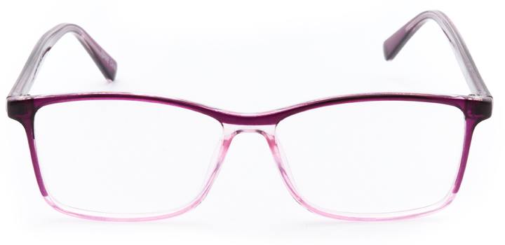 buckingham: women's rectangular eyeglasses in purple - front view