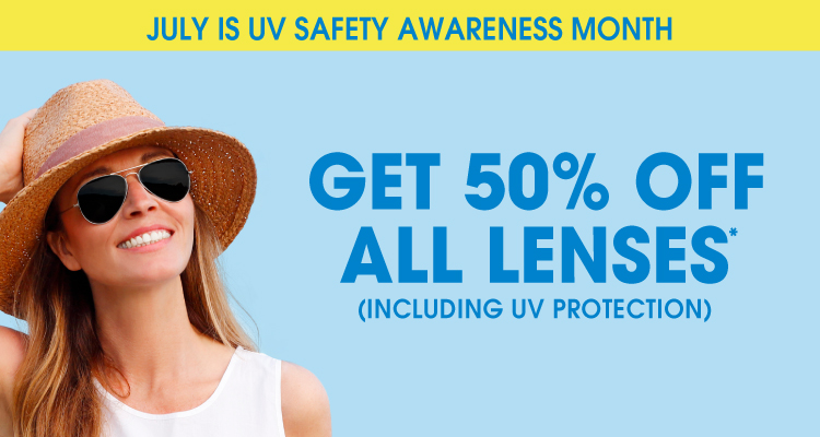 get 50% off all lenses (including uv protection)
